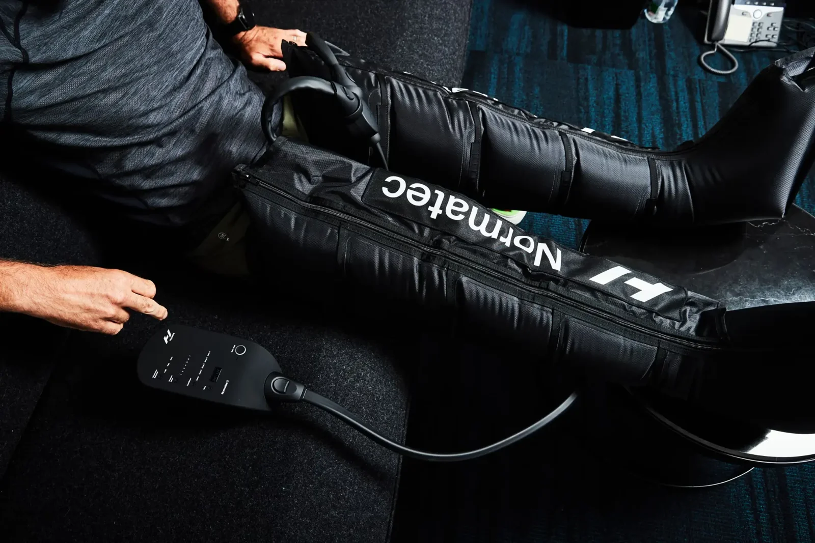 Compression recovery boots in use